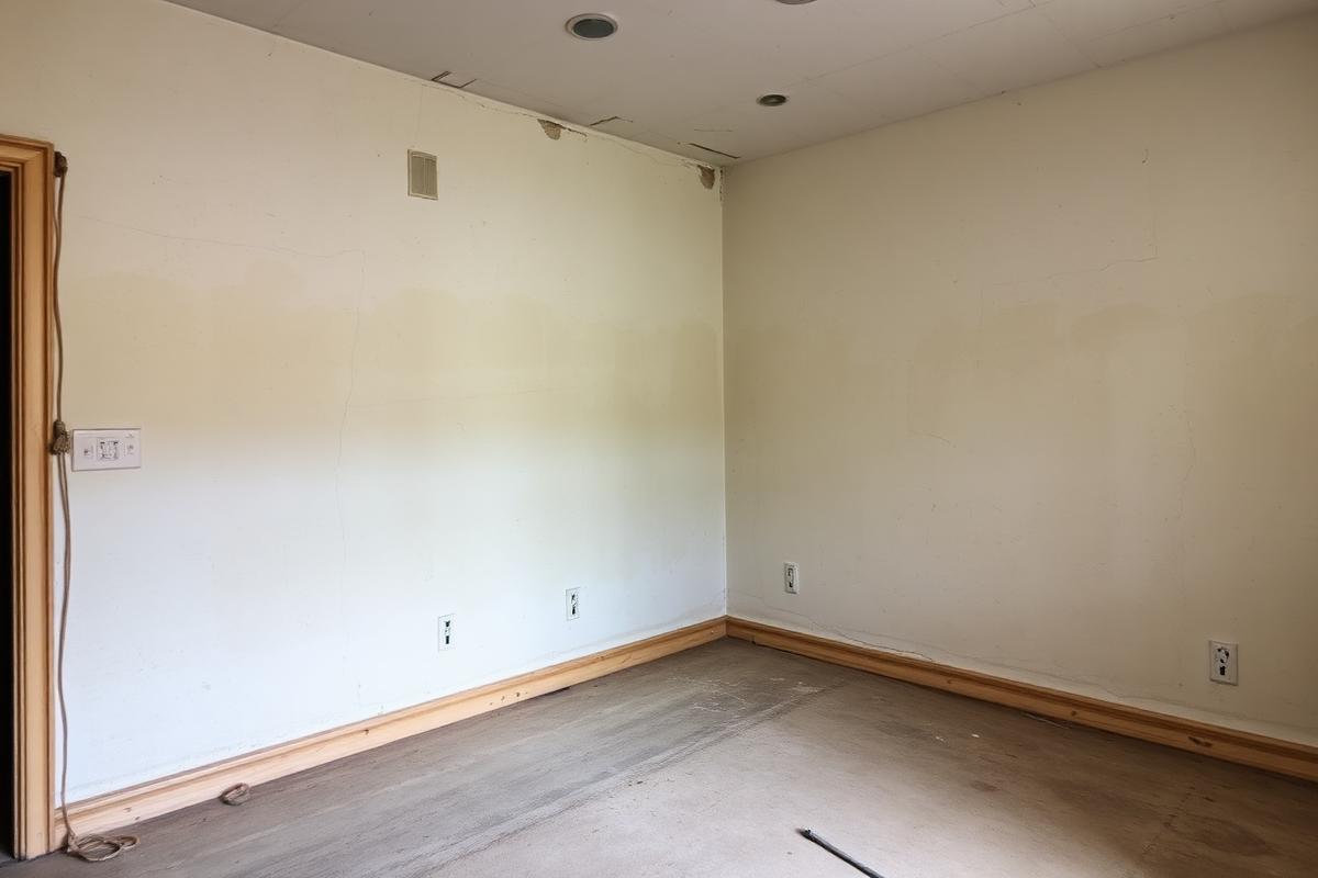 interior room before painting